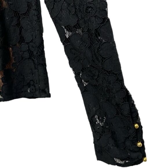 WAYF Erika Puff-Sleeve Lace Top, Size XSMALL - Picture 11 of 15